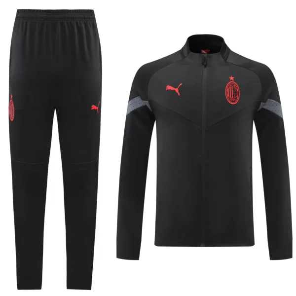 Milan AC 2022 23 black red tracksuit 1