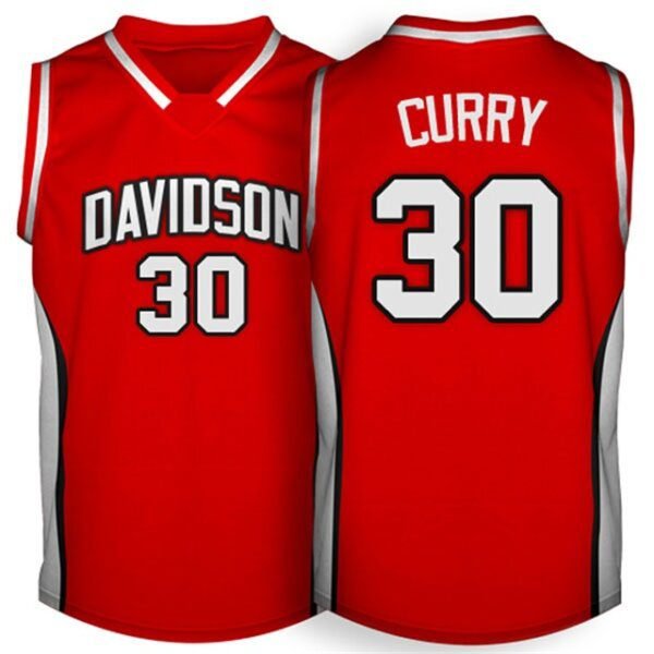 davidson ncaa red curry vintage 1