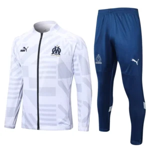 Olympique Marseille White Navy Pre Game Tracksuit