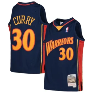 golden state warriors navy yellow curry vintage