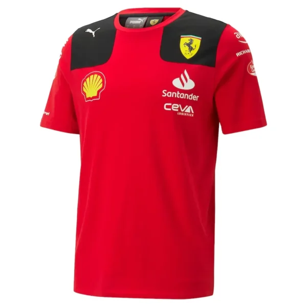 scuderia team f ferrari red black sainz edition shirt