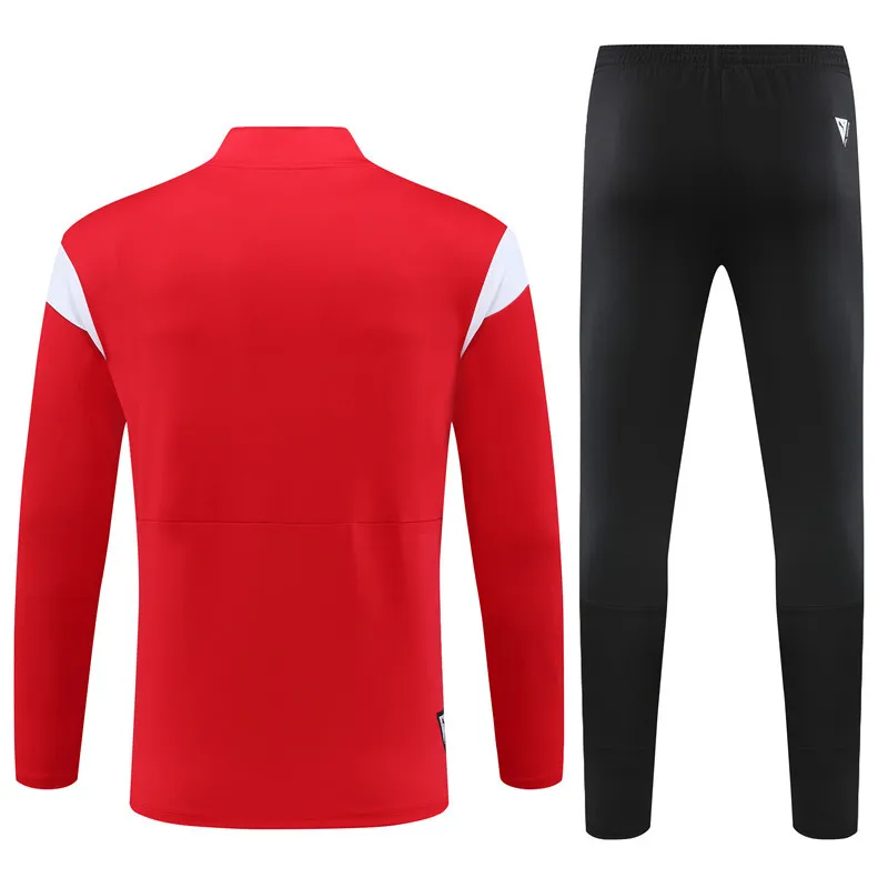 milan ac red white black training suit