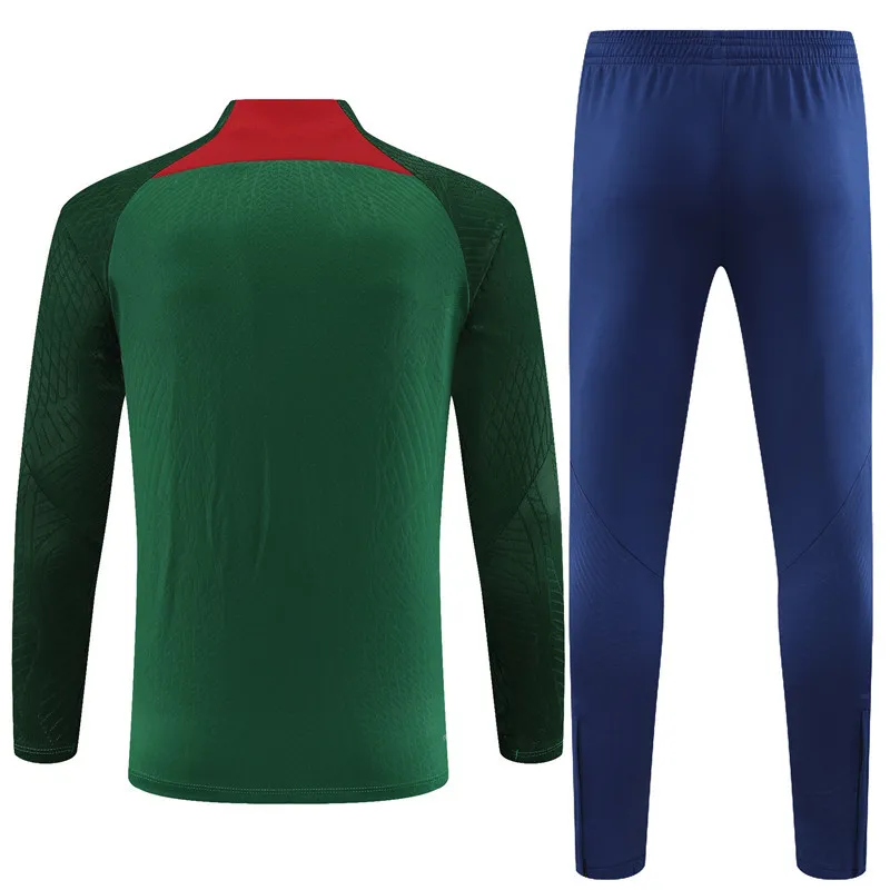portugal green red gold training suit
