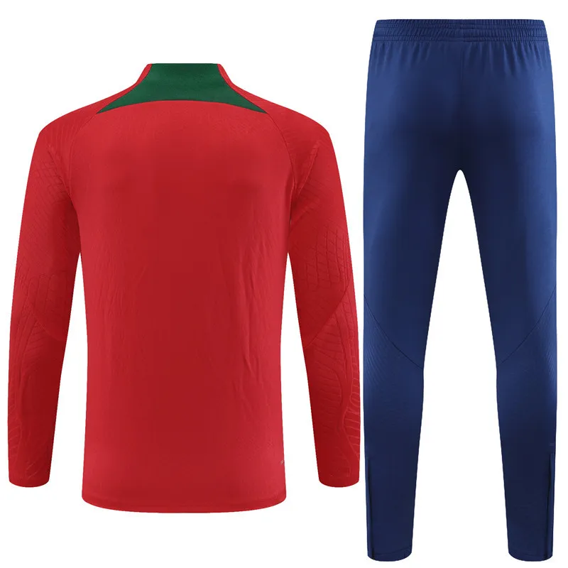 portugal red green gold training suit