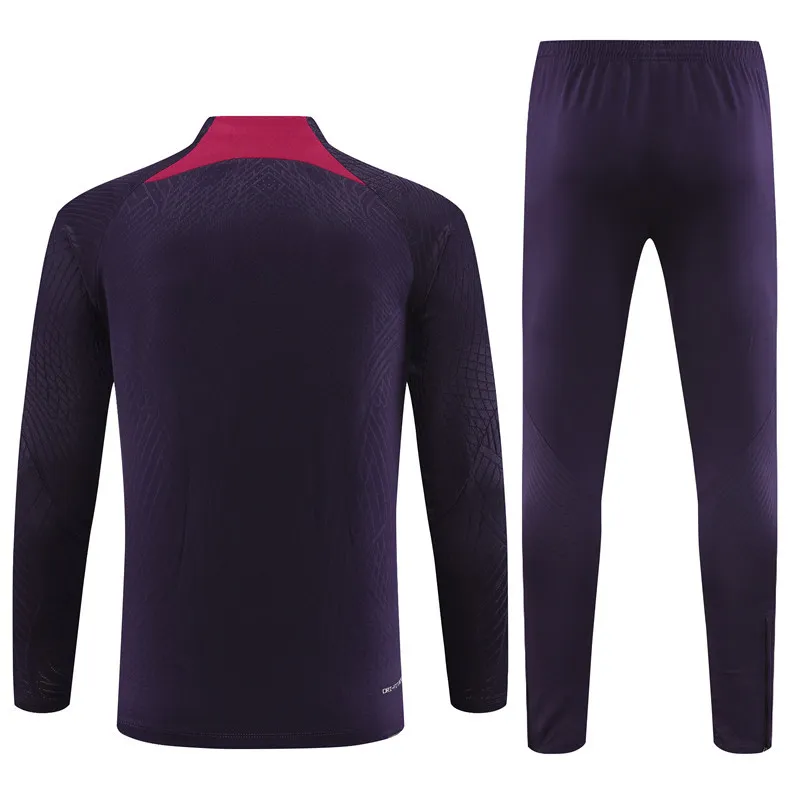 psg dark purple gold nike training suit