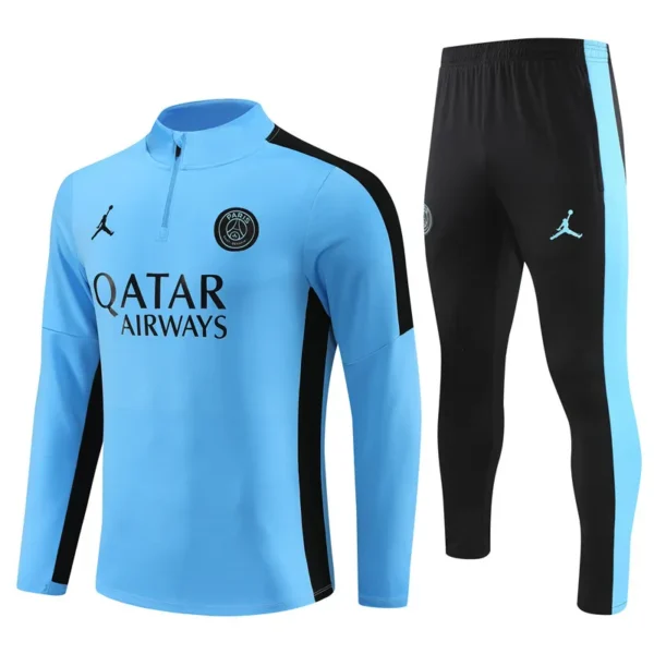 psg light blue black jordan training suit
