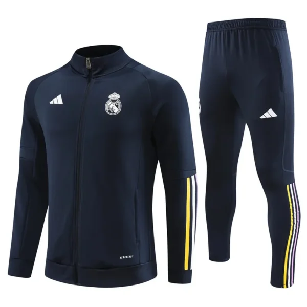 real madrid navy crew neck tracksuit
