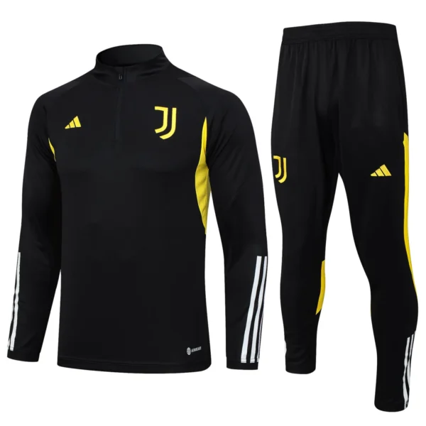 juventus fc black yellow kid training suit