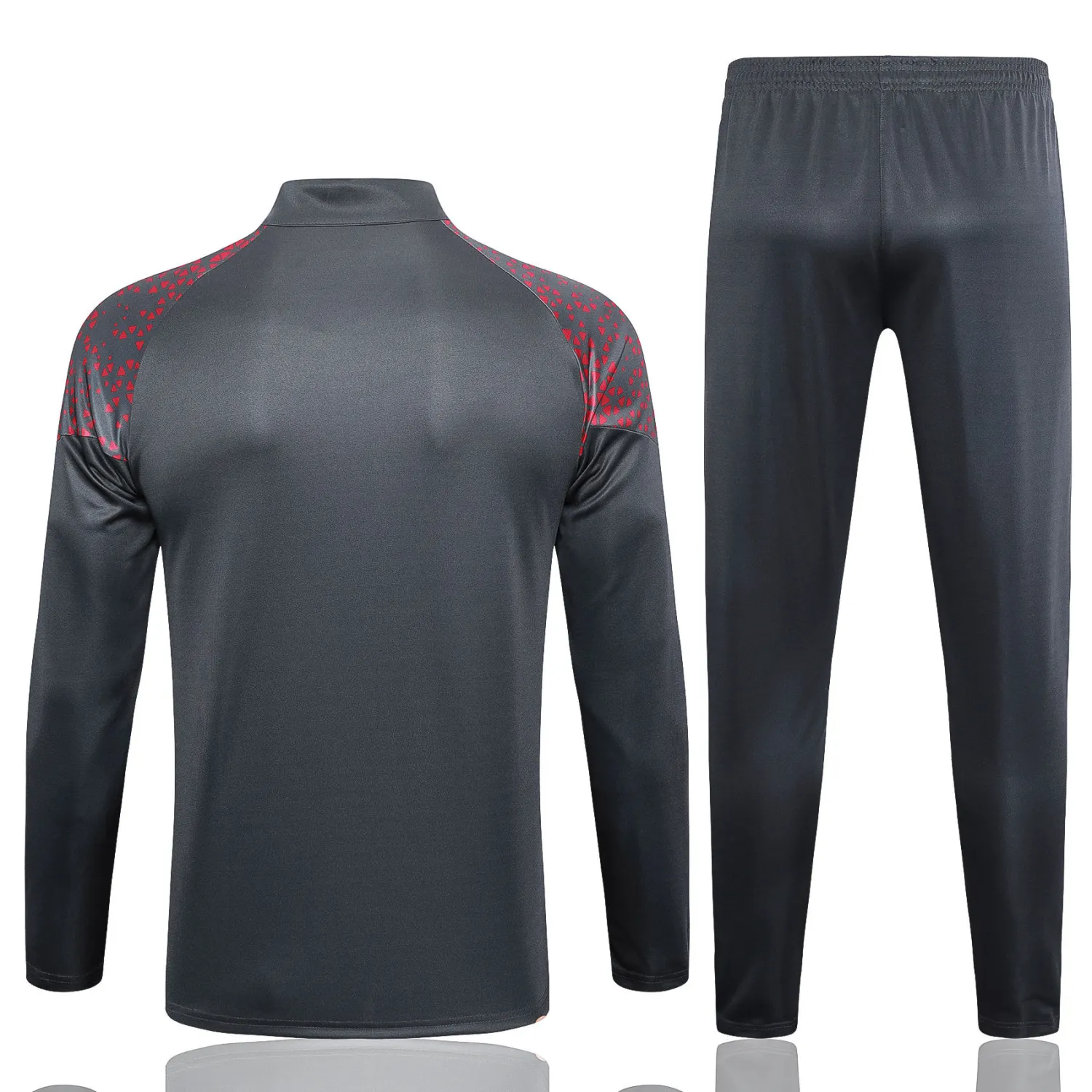 manchester city black red training suit