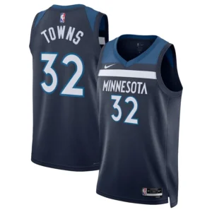 minnesota timberwolves navy association towns; edwards; anderson; russell; rose