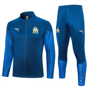 olympique marseille navy blue gold tracksuit