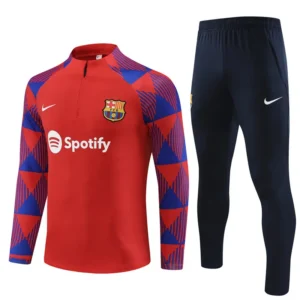 barcelona fc red blue navy kid training suit