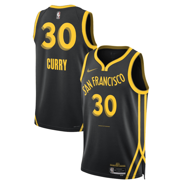 golden state warriors black yellow city edition curry