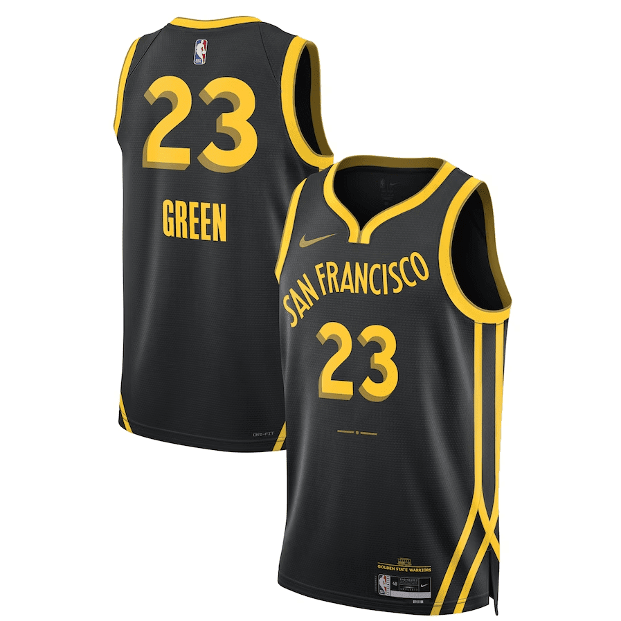 golden state warriors black yellow city edition green