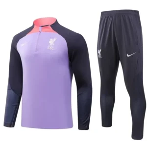liverpool fc purple black pink kid training suit