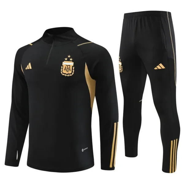 argentina black gold kid training suit