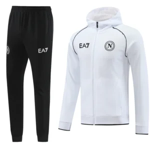 napoli ssc white hoodie tracksuit