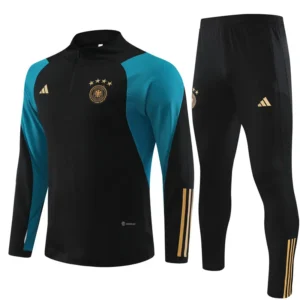 germany black blue gold training suit