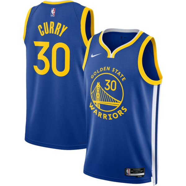 golden state warriors blue icon edition curry; thompson; green; wiggins; poole; young