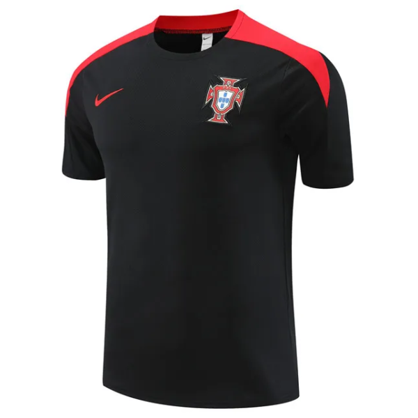 portugal black red training jersey