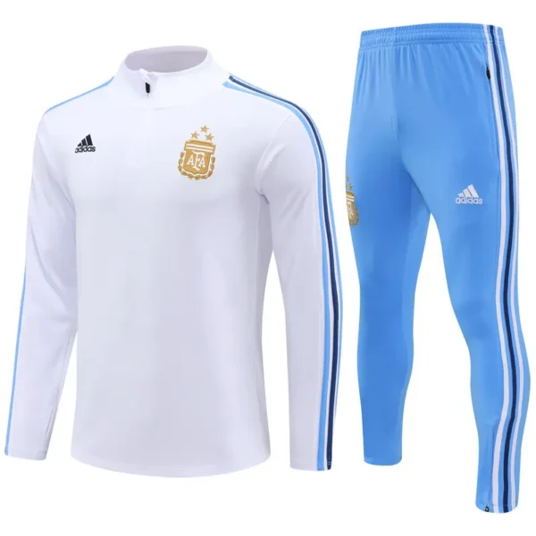argentina white kid training suit