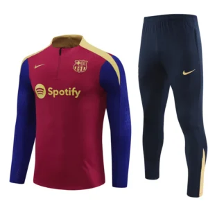 barcelona fc red blue gold training suit