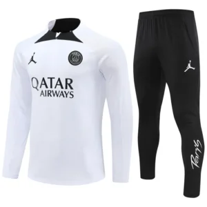 psg white black jordan training suit