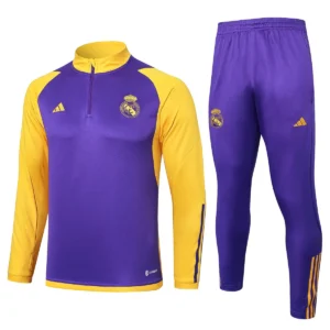 real madrid purple yellow kid training suit