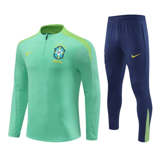 brazil green kid training suit