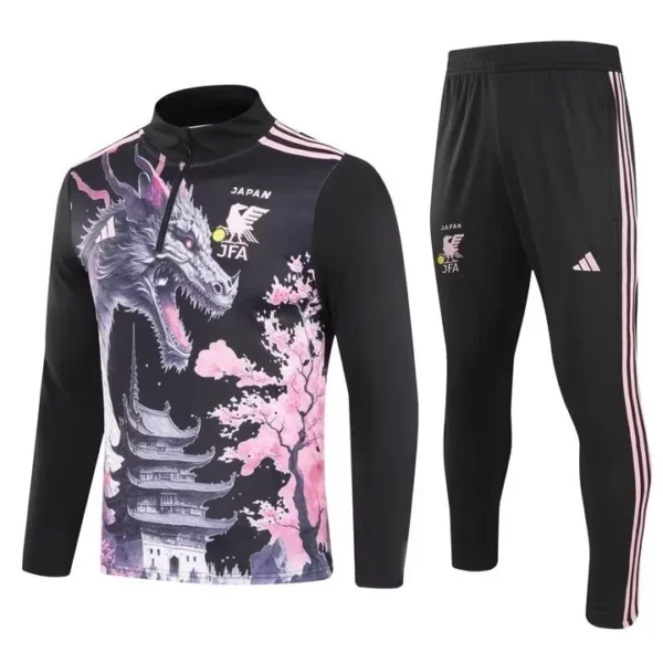 japan black pink dragon edition training suit