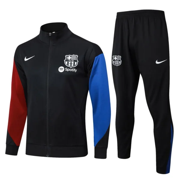 barcelona fc black red blue tracksuit