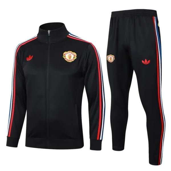 manchester united black red tracksuit