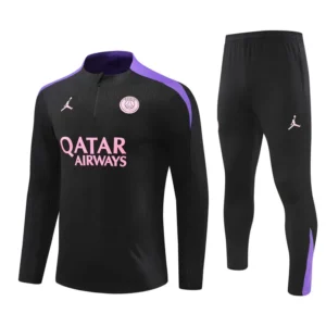 psg black pink purple jordan kid training suit