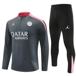psg grey pink black jordan kid training suit