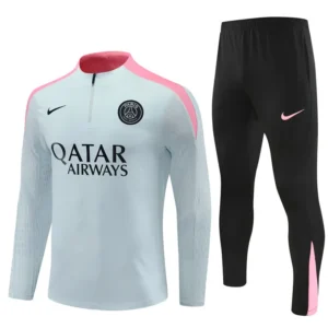 psg light grey pink black nike kid training suit