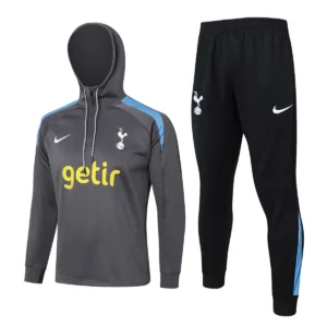 Tottenham Hotspur 2024-25 Black Blue Hoodie Training Suit