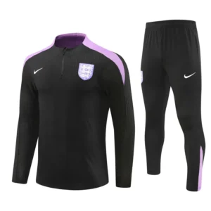 england black purple kid training suit