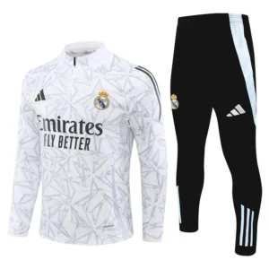 Real Madrid 2024-25 white grey black kid Training Suit