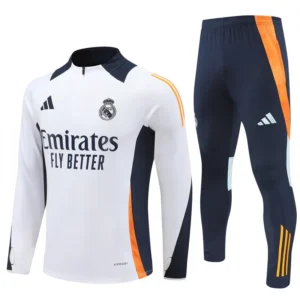 Real Madrid 2024-25 white navy orange Training Suit