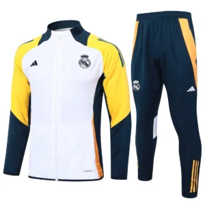 Real Madrid 2024-25 white yellow navy orange Kid Tracksuit