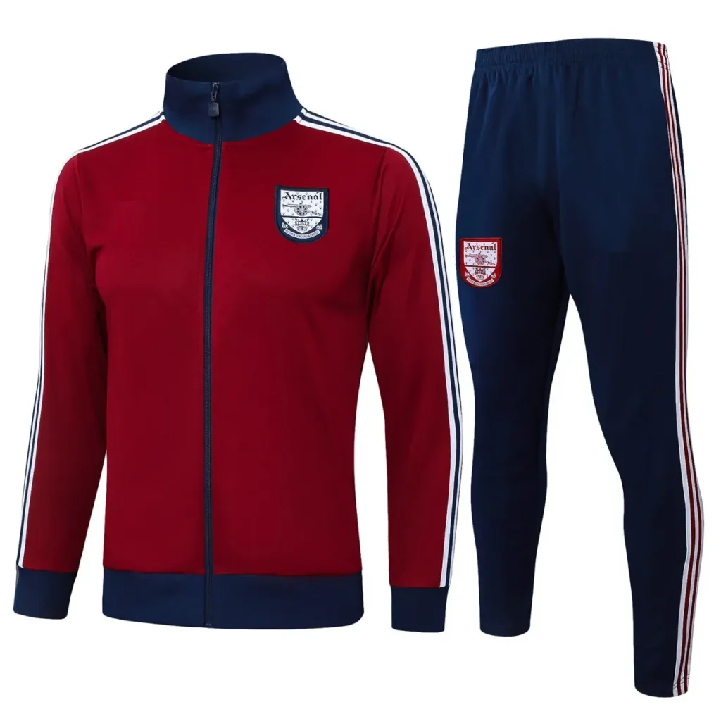 arsenal fc 2025 26 burgundy navy kid tracksuit 100.webp