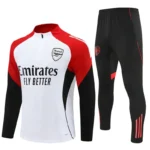 arsenal fc 2025 26 white black red training suit 100.webp