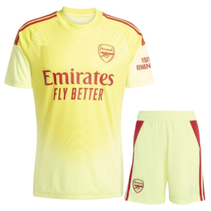 arsenal fc 2025 26 yellow goalkeeper kid kit 100.png