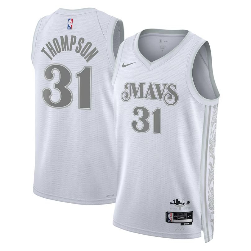 dallas mavericks 2024 25 white grey city edition thompson jersey 100.jpg