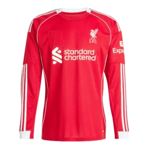 liverpool fc 2025 26 home long sleeve jersey 100.webp