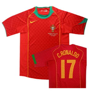 portugal 2004 home ronaldo retro jersey 100.png