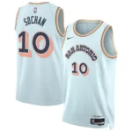 san antonio spurs 2024 25 white gold sochan city edition jersey 100.webp