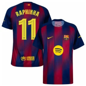 Barcelona FC 2025-26 Home Jersey Raphinha, Fan