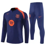 Barcelona FC 2025-26 Navy Orange, Kid Training Suit