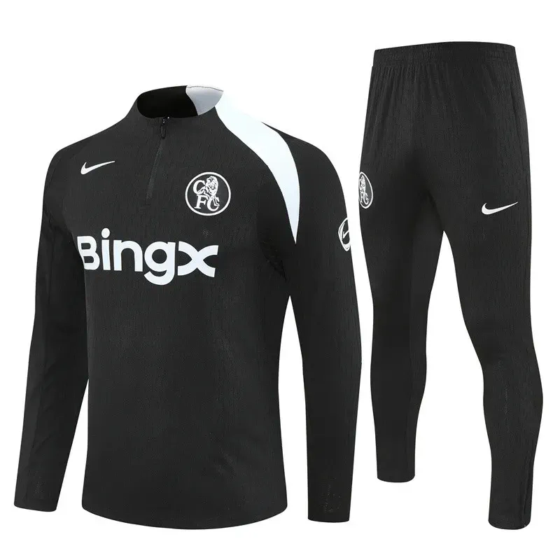 chelsea fc black white bingx training suit Chelsea FC 2025-26 Black White Bingx, Training Suit